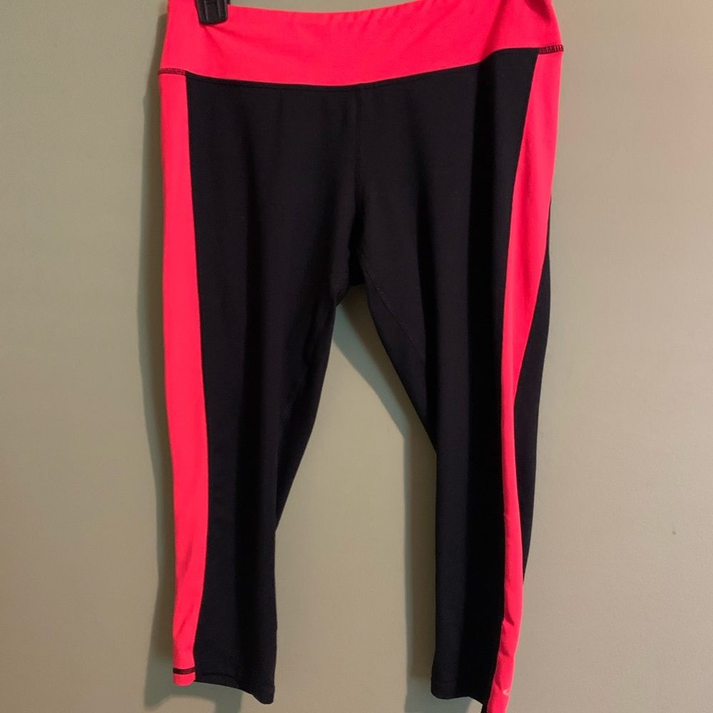 Champion C9 Capri Leggings Black & Pink Active Yoga Pants